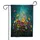 Expansive Cosmos Flowers Floral Field Deep Teal Background - Home & Garden Decor Gift Garden Flag - 3