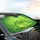 Peaceful Green Frog Heart Symbol Water Lily Pads Leaf Motifs Lush Field Road Trip Gift Car Sunshade - 6