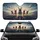 Six Fluffy Terrier Dogs Driving Highway Adventure - Road Trip Gift for Pet Lovers Car Sunshade - 1