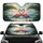 Pink Flamingo Heart Tropical Beach - Car Interior Upgrade for Flamingo Lovers Car Sunshade - 1