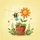 Smiling Daisy Striped Bee Snail - Garden Lover Outdoor Decor Gift Spare Tire Cover - 6