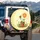 Smiling Daisy Striped Bee Snail - Garden Lover Outdoor Decor Gift Spare Tire Cover - 3