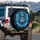 Majestic Wolf Golden Eyes Cyan Diamond Celestial Wings Cosmic Void Wildlife Lover Gift Spare Tire Cover - 3