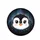 Wide-Eyed Cartoon Penguin Face, Snowflakes & Ice Crystals, Aurora Sky - Winter Lover Gift Spare Tire Cover - 4