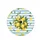 Bright Yellow Lemons Green Leaves White Blossoms Stripes - Home Decor Gift for Lemon Lover Spare Tire Cover - 4