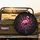 Pink Fuchsia Flamingo Black Glitter Confetti - Glamorous Wildlife Lover Auto Decor Spare Tire Cover - 2