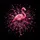 Pink Fuchsia Flamingo Black Glitter Confetti - Glamorous Wildlife Lover Auto Decor Spare Tire Cover - 6