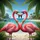 Pink Flamingo Heart Tropical Beach - Tropical Lifestyle Gift for Beach Lovers Spare Tire Cover - 6