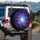 Luminous Blue Purple Butterflies Cosmic Nebula Glowing Stars - Home Decor Gift Spare Tire Cover - 3