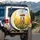 Rustic Wooden Wind Chime Rapeseed Flowers Lush Sunny Field - Outdoor Living Decor Gift Spare Tire Cover - 3