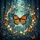 Monarch Butterflies Deep Forest Night Scene Glistening Orbs - Wildlife Lover Gift Spare Tire Cover - 6