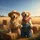 Golden Retrievers Hay Bales Wheat Field - Farmhouse Decor Dog Lover Gift Spare Tire Cover - 6