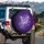 Purple Butterflies Cosmic Night Sky - Butterfly Lover Gift Spare Tire Cover - 3