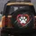 Charcoal Black Red Heart White Paw Print - Loyalty Car Accessory Gift for Pet Owners Spare Tire Cover - 5