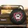 Charcoal Black Red Heart White Paw Print - Loyalty Car Accessory Gift for Pet Owners Spare Tire Cover - 2