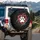 Charcoal Black Red Heart White Paw Print - Loyalty Car Accessory Gift for Pet Owners Spare Tire Cover - 3