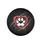 Charcoal Black Red Heart White Paw Print - Loyalty Car Accessory Gift for Pet Owners Spare Tire Cover - 4