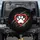 Charcoal Black Red Heart White Paw Print - Loyalty Car Accessory Gift for Pet Owners Spare Tire Cover - 1