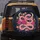 Pink Snake Fuchsia Roses Wildflowers Golden Moon - Mystical Decor for Snake Lovers Spare Tire Cover - 5