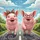 Smiling Pink Pigs Leopard Bow Glasses Road - Road Trip Travel Accessory Spare Tire Cover - 6