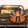 Firefighters Battling Apocalyptic Inferno with Water Streams - First Responders Gift Spare Tire Cover - 2
