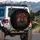 Skeletal Figure Cigar Glowing Eyes Skulls Fire - Dark Art Lover Gift Spare Tire Cover - 3