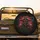 Skeletal Figure Cigar Glowing Eyes Skulls Fire - Dark Art Lover Gift Spare Tire Cover - 2