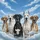 Majestic Five Great Dane Dogs Blue Sky Clouds - Dog Lover Gift Spare Tire Cover - 6
