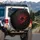 Crimson Scarlet Butterflies Flying Cluster - Nature Lover Automotive Decor Gift Spare Tire Cover - 3