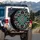 Ornate Concentric Diamond Shapes Tribal Feathers - Southwestern Decor Gift Spare Tire Cover - 3
