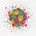 Dense Cluster Scattered Assorted Colors Paw Prints - Pet Owner Lifestyle Accessory Spare Tire Cover - 6