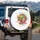 Dense Cluster Scattered Assorted Colors Paw Prints - Pet Owner Lifestyle Accessory Spare Tire Cover - 3