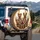 Six Expressive Yorkshire Terriers Tiaras Bows Luxurious Interior - Dog Lover Gift Spare Tire Cover - 3