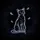 Glowing White Cat Dragonflies Stardust Cosmic Night Sky - Celestial Lover Gift Spare Tire Cover - 6