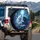 Glowing Fantasy Forest Wolves Jungle Flora Full Moon Night - Wildlife Home Decor Gift Spare Tire Cover - 3