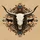 Longhorn Bull Skull Coyotes Southwestern Arrowheads - Wildlife Lover Gift Spare Tire Cover - 6