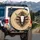 Longhorn Bull Skull Coyotes Southwestern Arrowheads - Wildlife Lover Gift Spare Tire Cover - 3