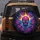 Screaming Skull Glowing Eyes Jagged Teeth Neon Energy Burst - Road Trip Accessory Gift Spare Tire Cover - 5