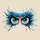 Blue Irises Cartoon Eyes Black Eyebrows Electric Streaks - Car Decor Gift Spare Tire Cover - 6