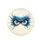 Blue Irises Cartoon Eyes Black Eyebrows Electric Streaks - Car Decor Gift Spare Tire Cover - 4