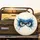 Blue Irises Cartoon Eyes Black Eyebrows Electric Streaks - Car Decor Gift Spare Tire Cover - 2