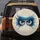 Blue Irises Cartoon Eyes Black Eyebrows Electric Streaks - Car Decor Gift Spare Tire Cover - 5