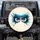 Blue Irises Cartoon Eyes Black Eyebrows Electric Streaks - Car Decor Gift Spare Tire Cover - 1