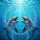 Atlantic Bottlenose Dolphins Sparkling Ocean Water - Wildlife Lover Gift Spare Tire Cover - 6