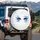 Luminous Anime Eyes Starburst Swirls - Unique Art Decor Gift for Anime Lover and Visual Art Fans Spare Tire Cover - 3