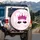 Glitter Fuchsia Crown Black Eyelashes - Beauty Lover Gift Spare Tire Cover - 3