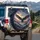 Bald Eagle American Flag Mountain Clouds Patriotic Vehicle Decor for Veterans Spare Tire Cover - 3