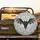 Winged Bat Stained Glass Floral Mosaic - Gothic Home Decor Gift for Bat Lovers Spare Tire Cover - 2