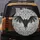 Winged Bat Stained Glass Floral Mosaic - Gothic Home Decor Gift for Bat Lovers Spare Tire Cover - 5