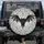 Winged Bat Stained Glass Floral Mosaic - Gothic Home Decor Gift for Bat Lovers Spare Tire Cover - 1